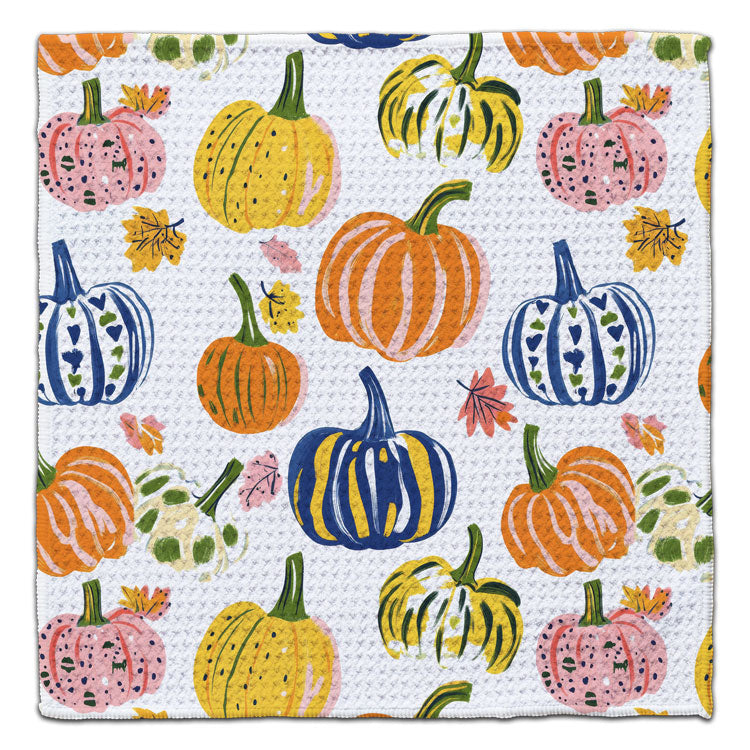 Folk Art Pumpkins Eco-Friendly Washcloth