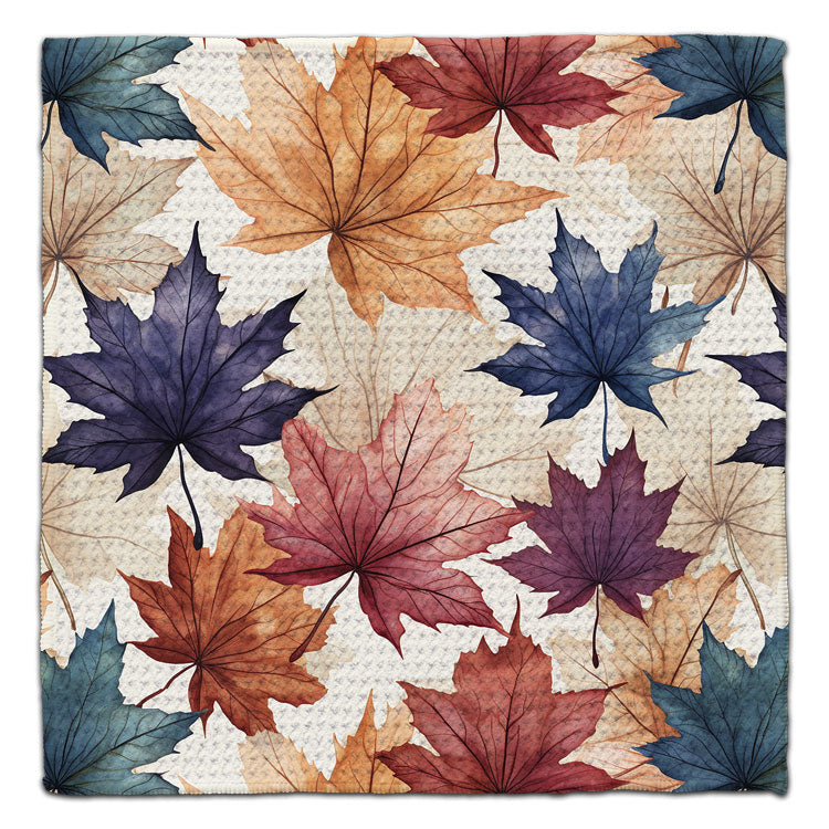 Tri Color Maple Leaves Eco-Friendly Washcloth