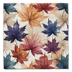 Tri Color Maple Leaves Eco-Friendly Washcloth