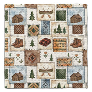 Lake Quilt Collage Eco-Friendly Washcloth