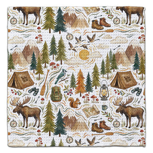 Watercolor Woodland Camping Eco-Friendly Washcloth