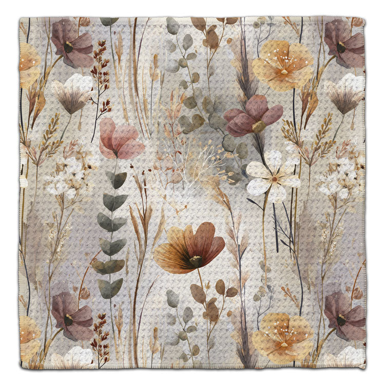 Watercolor Fall Boho Flowers Eco-Friendly Washcloth - CJ Bella Co.