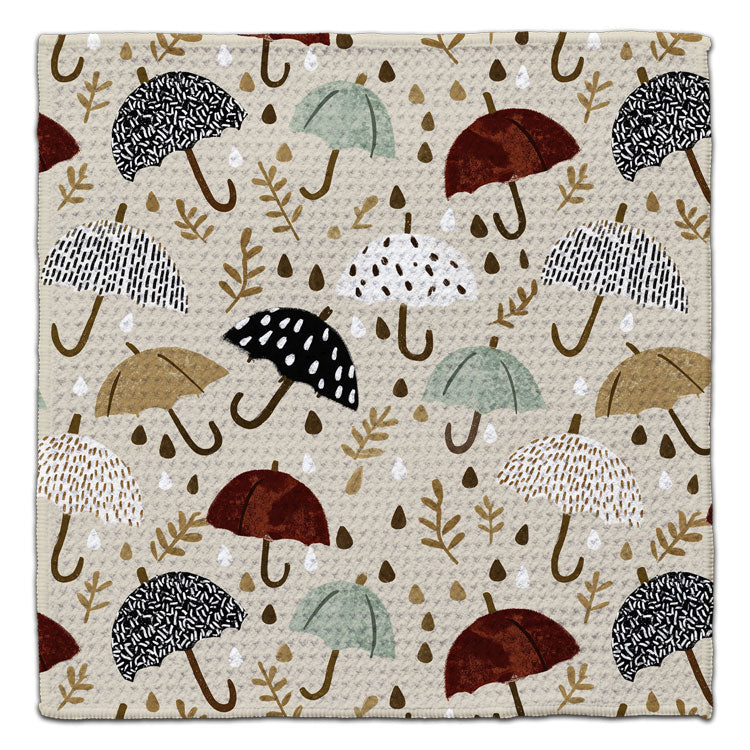 Earth Tone Umbrellas Eco-Friendly Washcloth