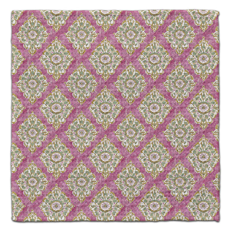Boho Diagonal Raspberry Eco-Friendly Washcloth