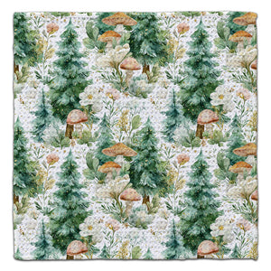 Mushrooms and Pine Trees Eco-Friendly Washcloth