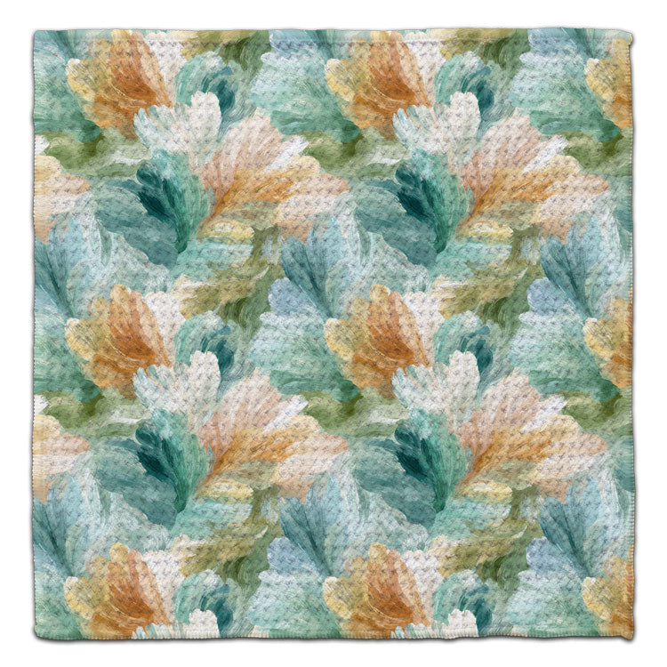 Green & Gold Wide Brush Strokes Eco-Friendly Washcloth