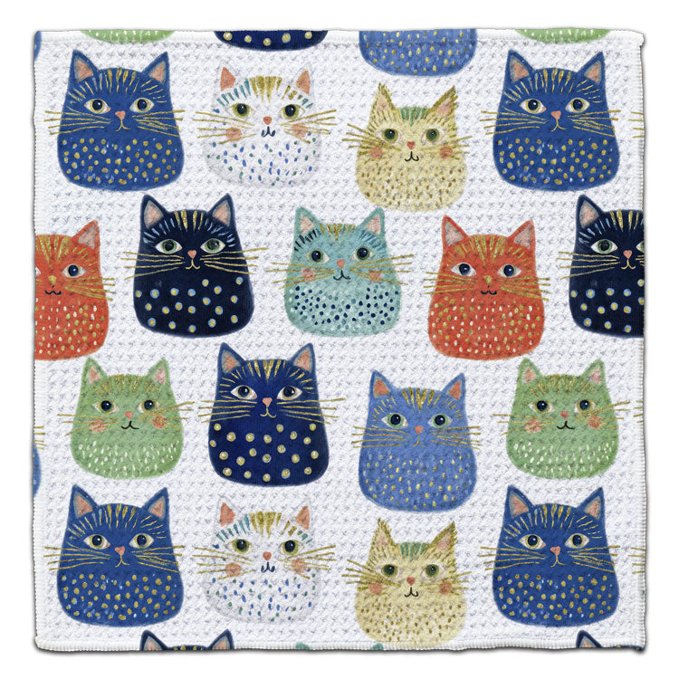 Cat Faces Eco-Friendly Washcloth - CJ Bella Co.
