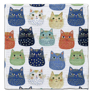 Cat Faces Eco-Friendly Washcloth - CJ Bella Co.