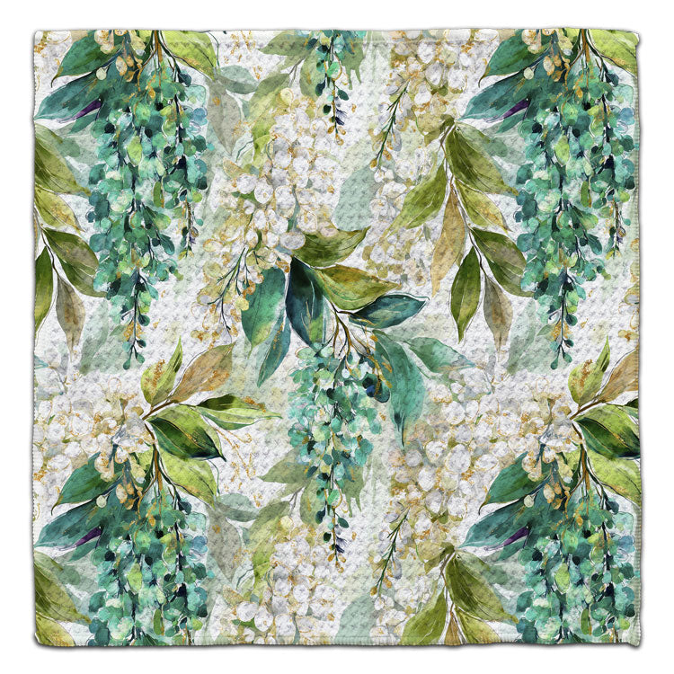 Green & Gold Wisteria Eco-Friendly Washcloth