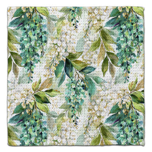 Green & Gold Wisteria Eco-Friendly Washcloth