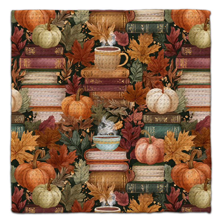 Pumpkins, Books, & Cocoa Eco-Friendly Washcloth