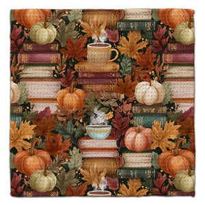 Pumpkins, Books, & Cocoa Eco-Friendly Washcloth