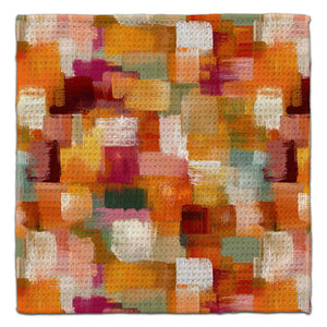 Abstract Brown & Maroon Pattern Eco-Friendly Washcloth