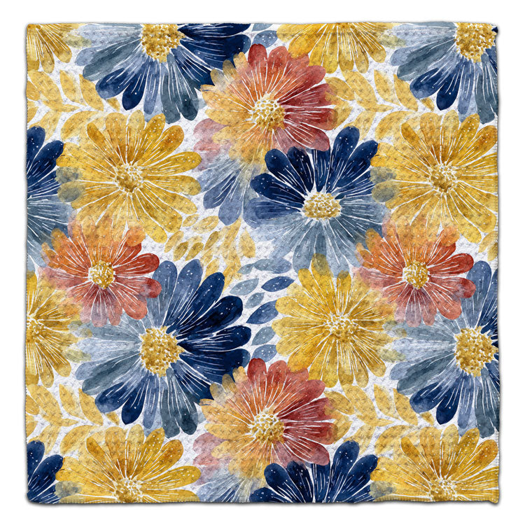 Blue and Gold Asters Eco-Friendly Washcloth
