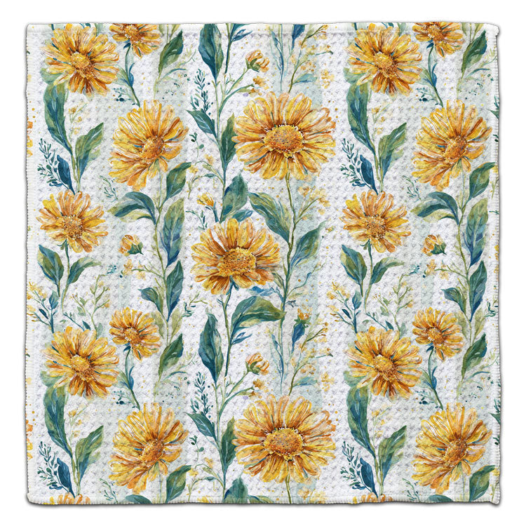 Sunflower Stripes Eco-Friendly Washcloth