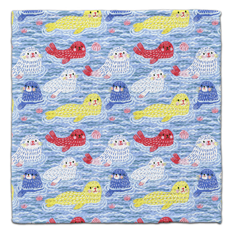 Whimsical Seals Eco-Friendly Washcloth