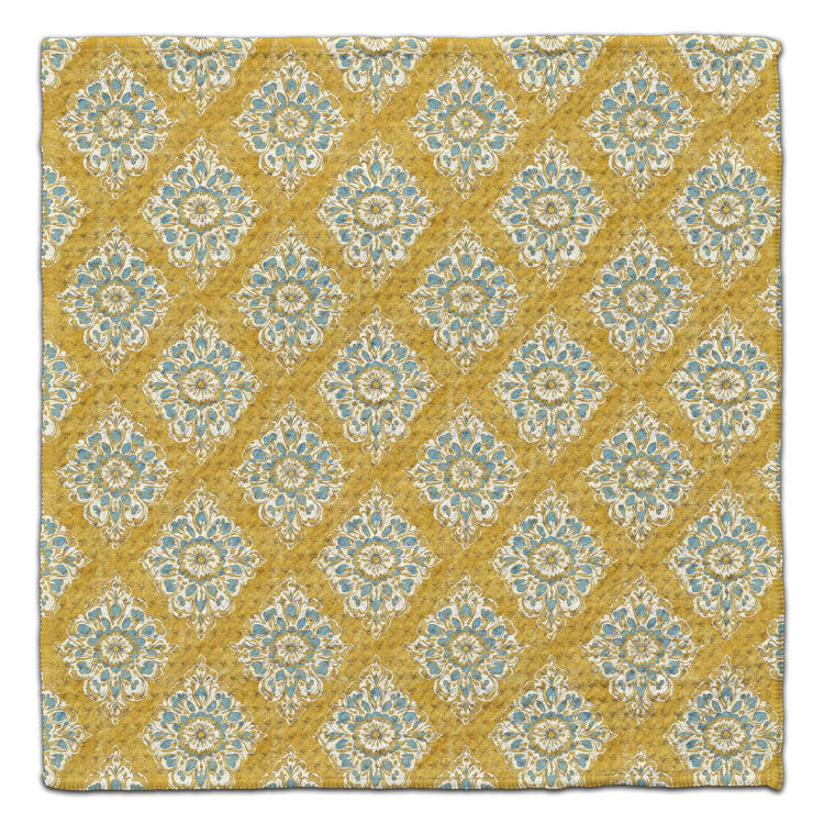 Boho Diagonal Mustard Eco-Friendly Washcloth