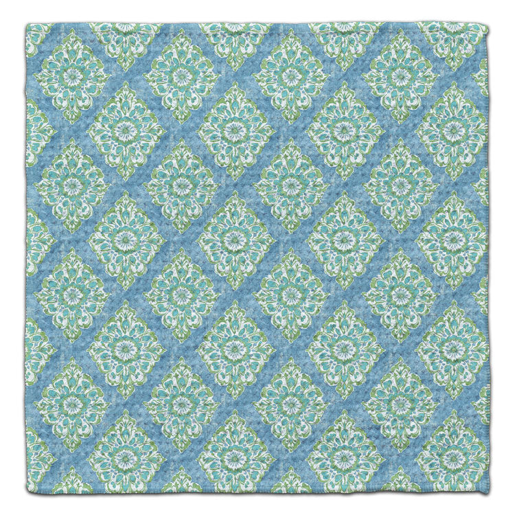 Boho Diagonal Blue Eco-Friendly Washcloth