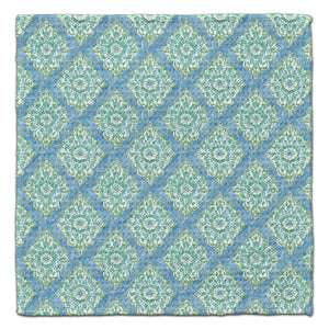 Boho Diagonal Blue Eco-Friendly Washcloth
