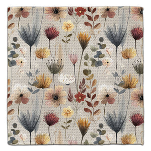 Muted Boho Puffy Flowers Eco-Friendly Washcloth - CJ Bella Co.