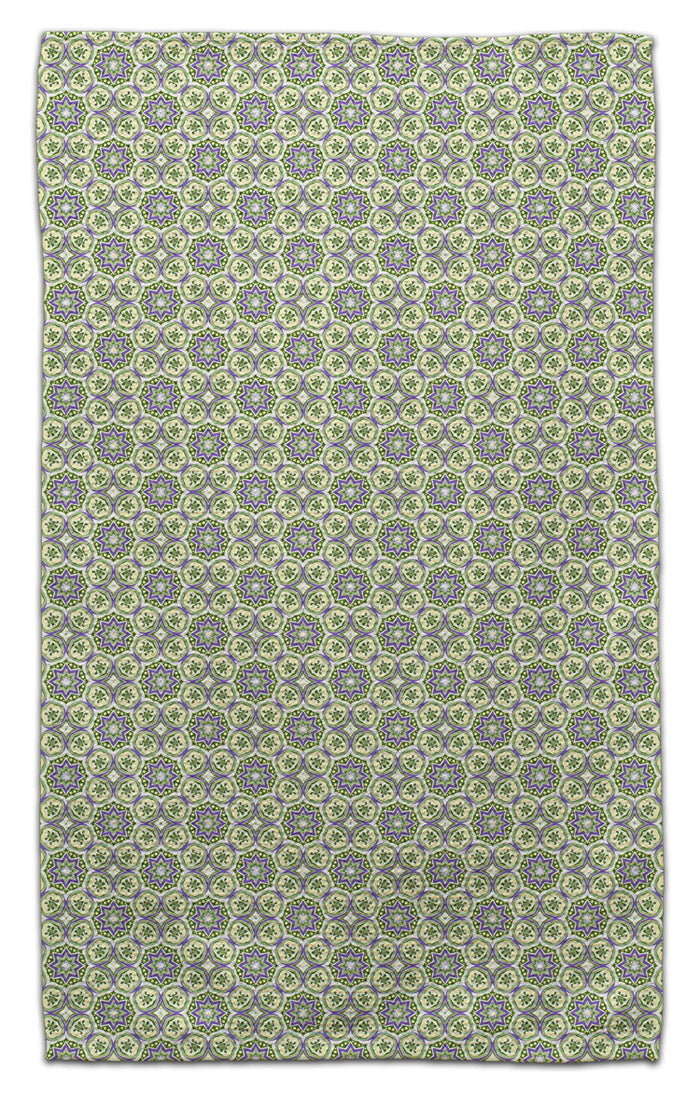 Purple & Green Star Eco-Friendly Towel