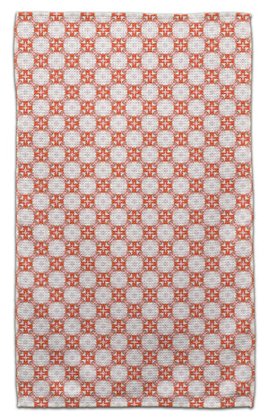 Orange Circle in Circle Eco-Friendly Towel