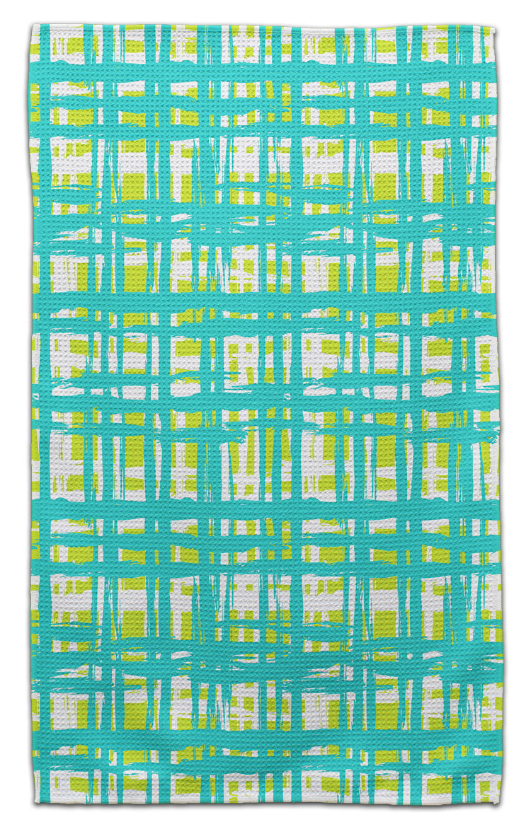 Green on Green Grid Eco-Friendly Towel