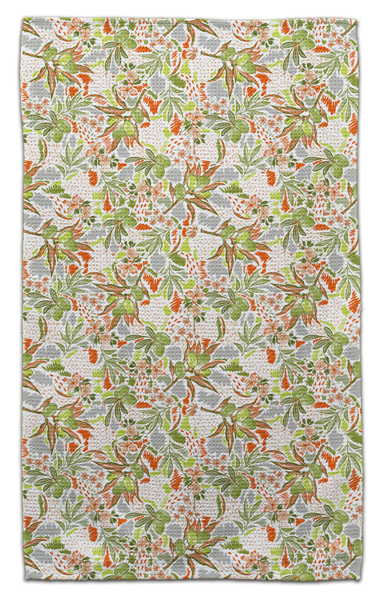 All Green Olives Waffle Weave Towel - CJ Bella Co.