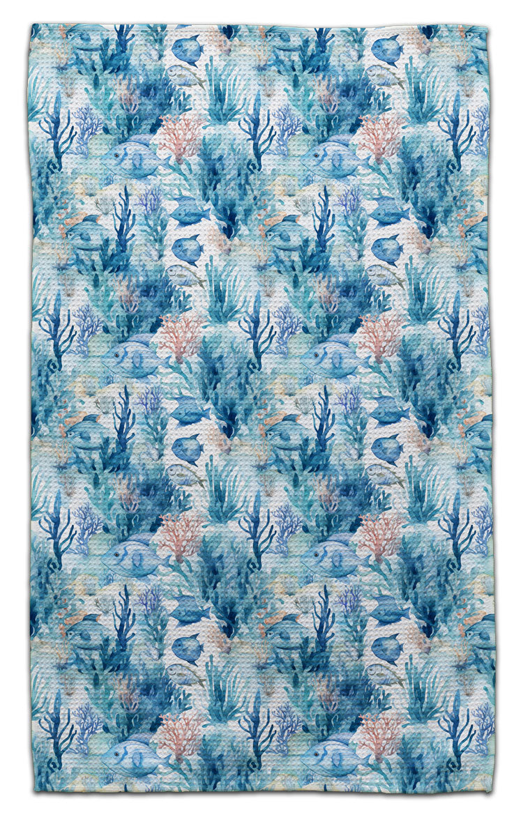 Fish & Coral Blue UnderwaterEco-Friendly Towel