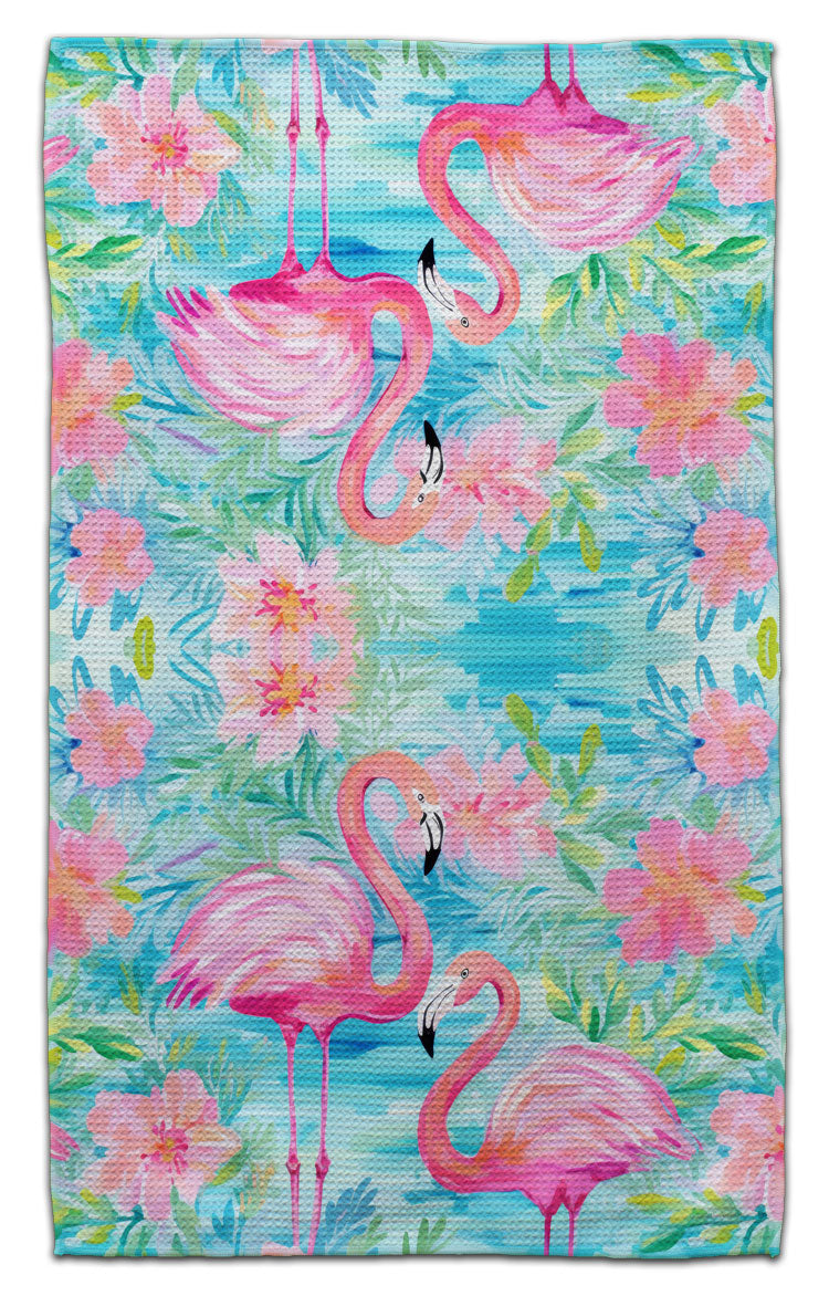 Flamingo (2) Lt. Pink Flowers & Lt. Blu Eco-Friendly Towel