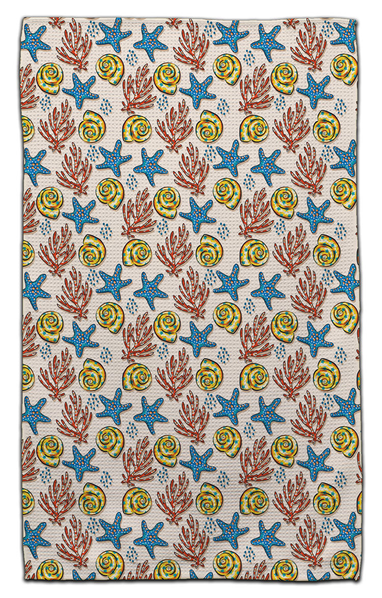 Yellow Shells w/Blue Starfish Eco-Friendly Towel (Copy)