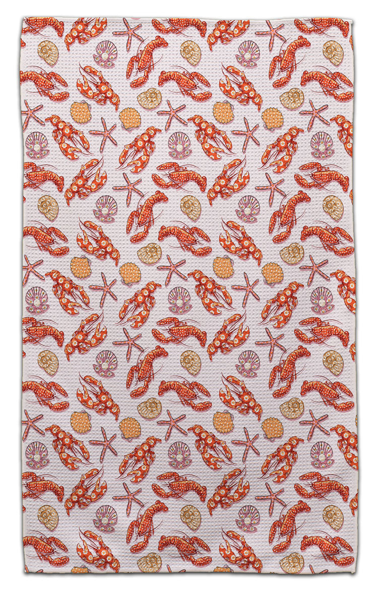 Lobster w/Dots & Daisy Eco-Friendly Towel