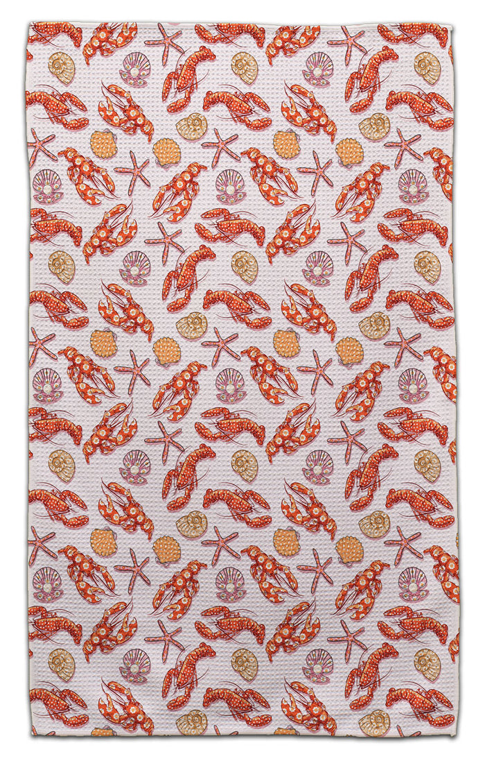 Lobster w/Dots & Daisy Eco-Friendly Towel