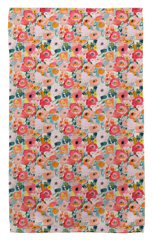 Flowers Red & Pink Eco-Friendly Towel