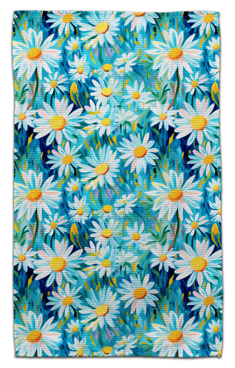 White Daisies Eco-Friendly Towel