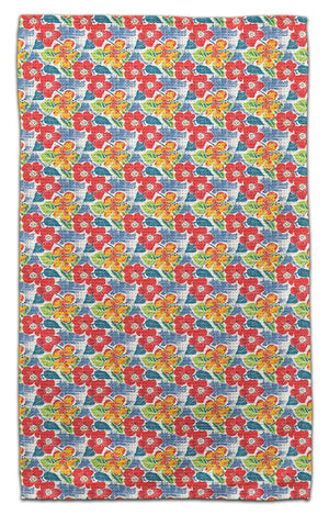 Red & Yellow Nasturtium Eco-Friendly Towel