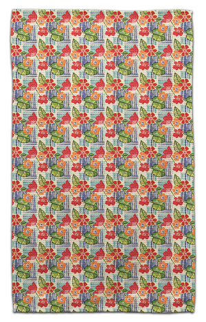 Plaid Nasturtium Eco-Friendly Towel