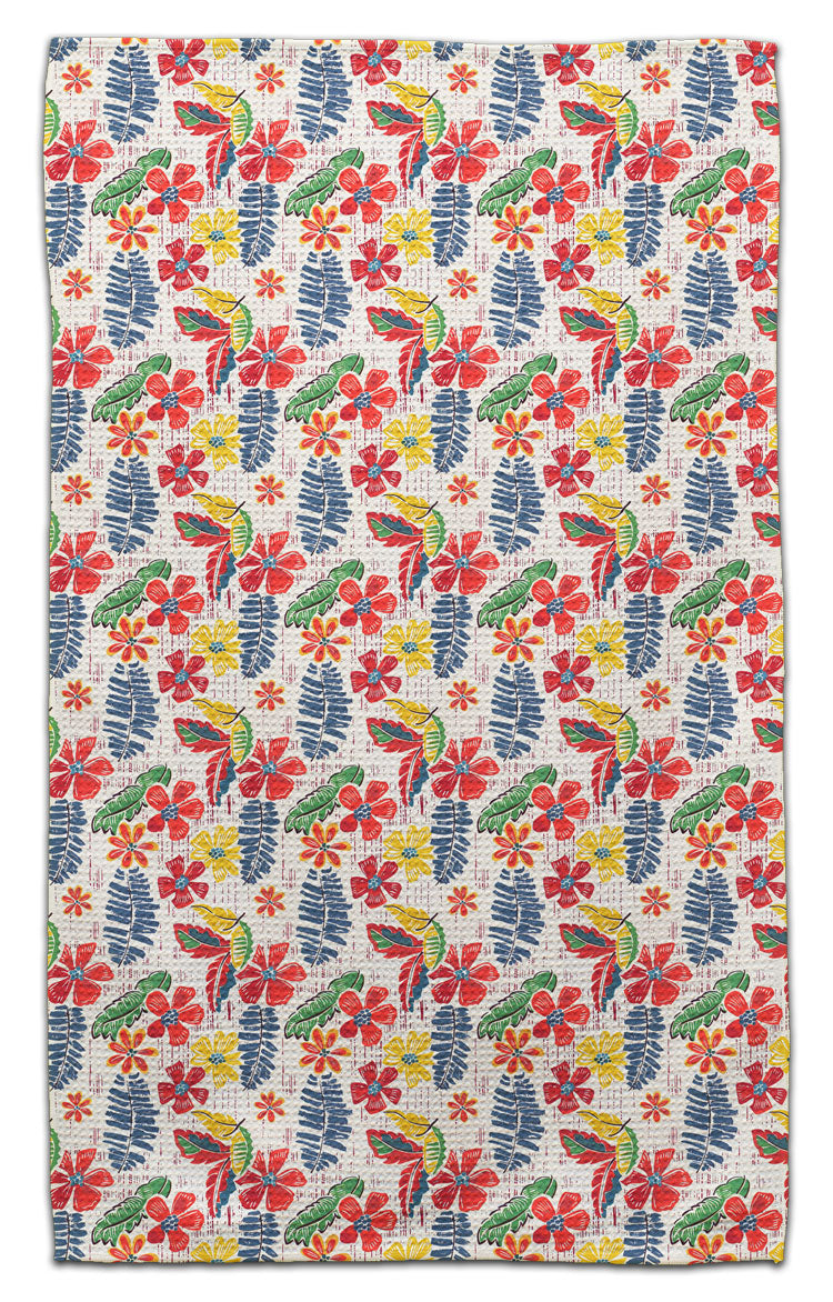 Blue Fern Nasturtium Eco-Friendly Towel