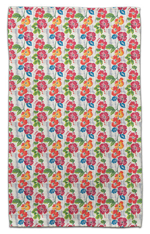 Orange & Red Nasturtium Eco-Friendly Towel