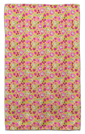 Pink & Yellow Pansy Eco-Friendly Towel