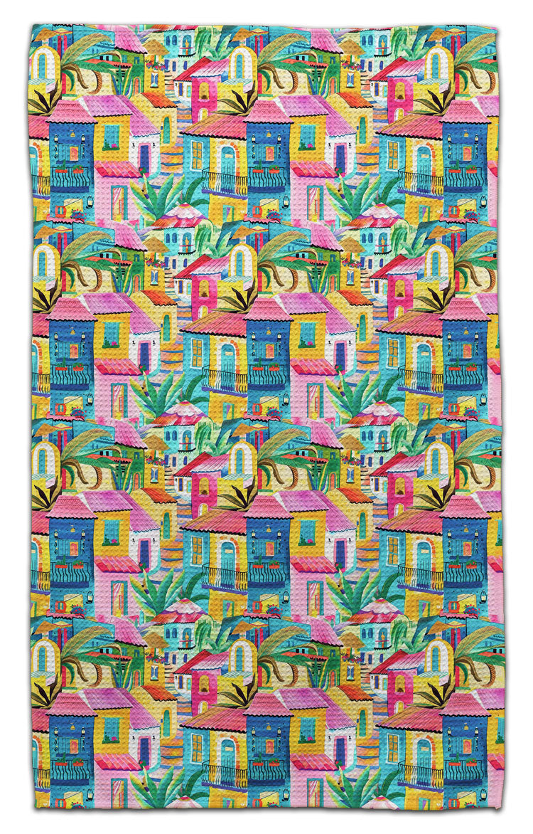 Pink Houses Eco-Friendly Towel