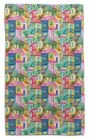 Pink Houses Eco-Friendly Towel