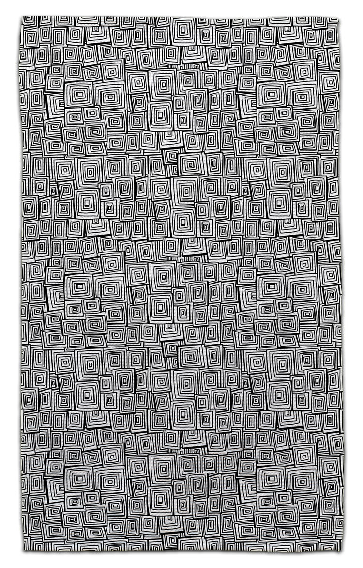 Black & White Square Eco-Friendly Towel