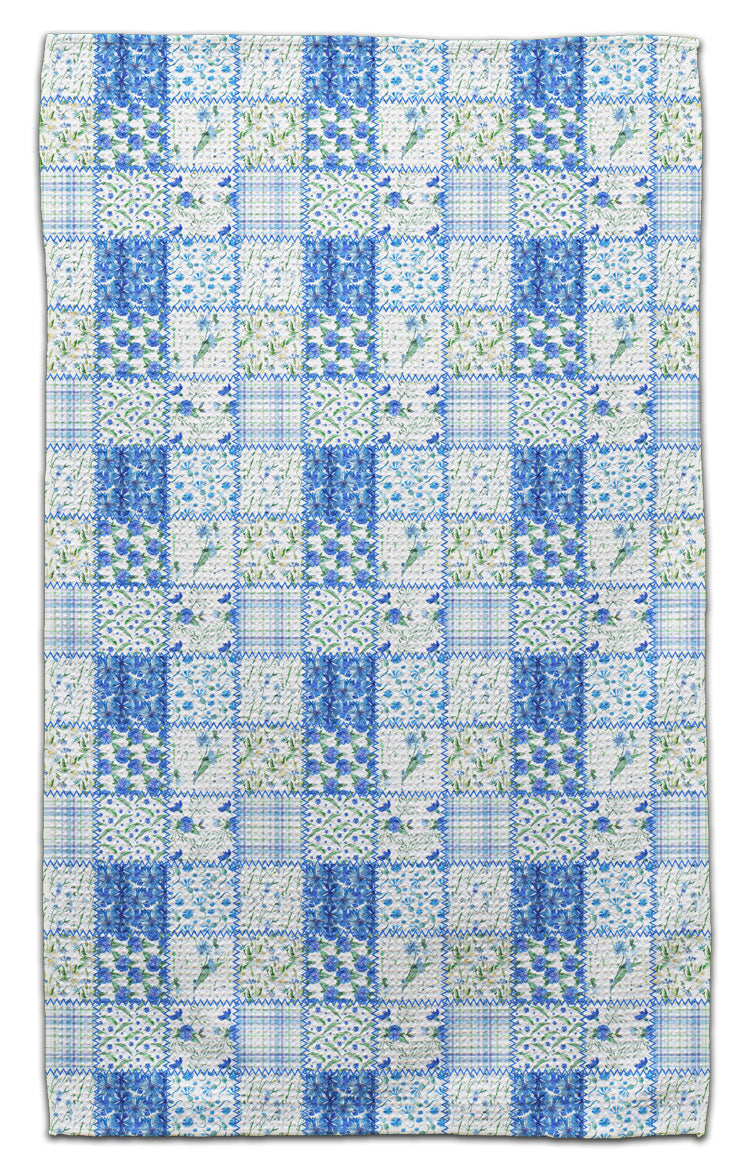 Blue Flower Quilt Eco-Friendly Towel