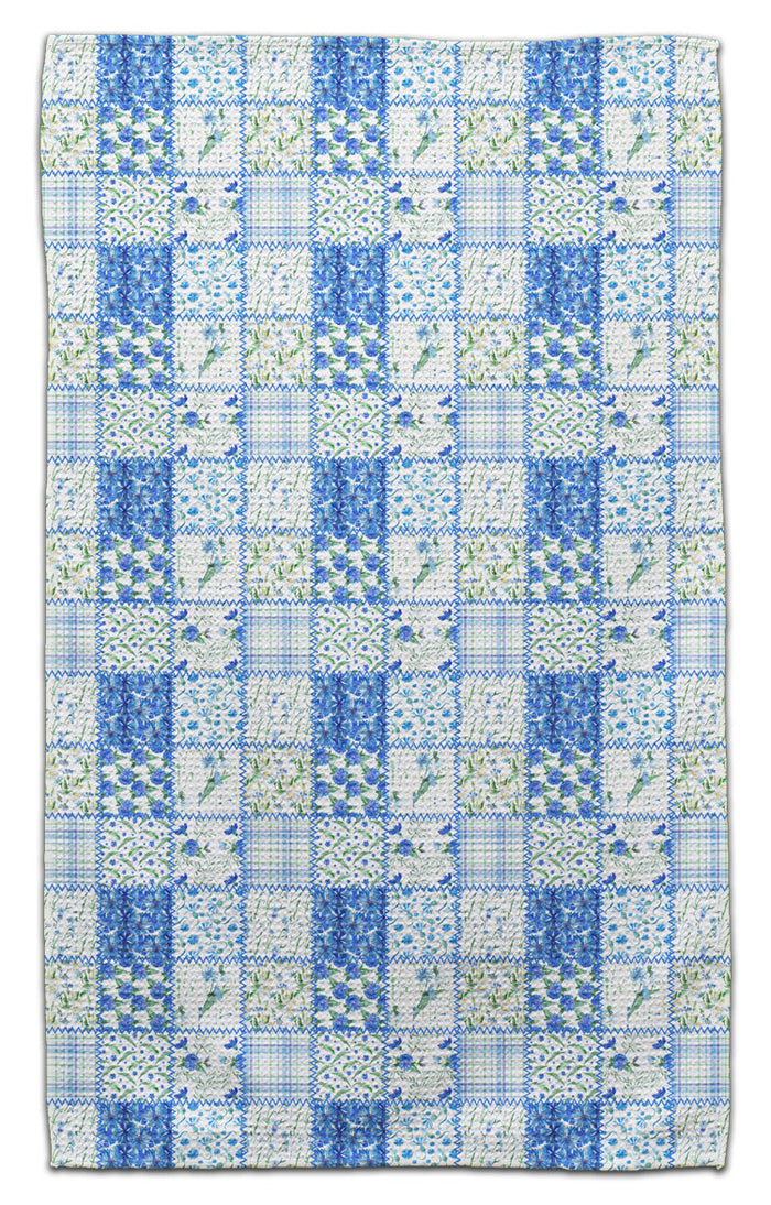 Blue Flower Quilt Eco-Friendly Towel