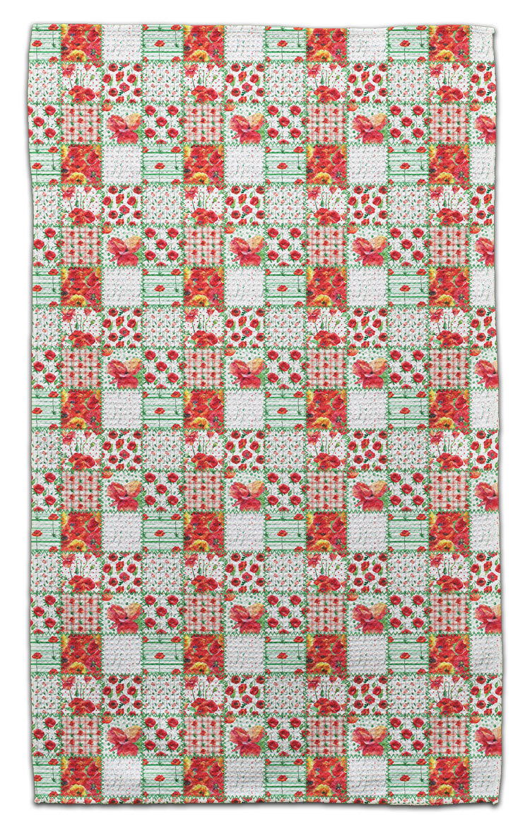 Red Flower Quilt Eco-Friendly Towel