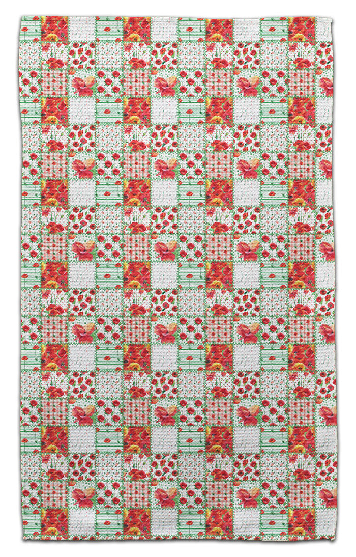 Red Flower Quilt Eco-Friendly Towel
