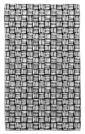 Black & White Basketweave Eco-Friendly Towel