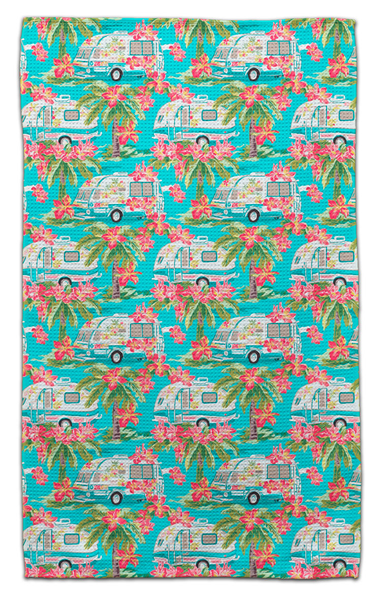 Camper w/Palm Tree Eco-Friendly Towel