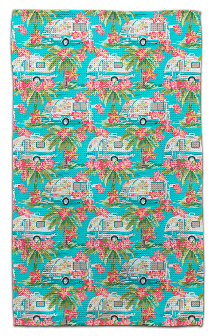 Camper w/Palm Tree Eco-Friendly Towel